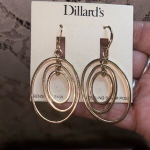 Dillard’s Gold-Tone oval Hoop Earrings